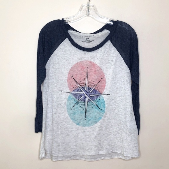 Aeropostale Tops - Aeropostale North Star Compass 3/4 baseball tee